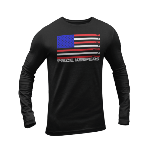 Men's LS Crew - Raw Flag