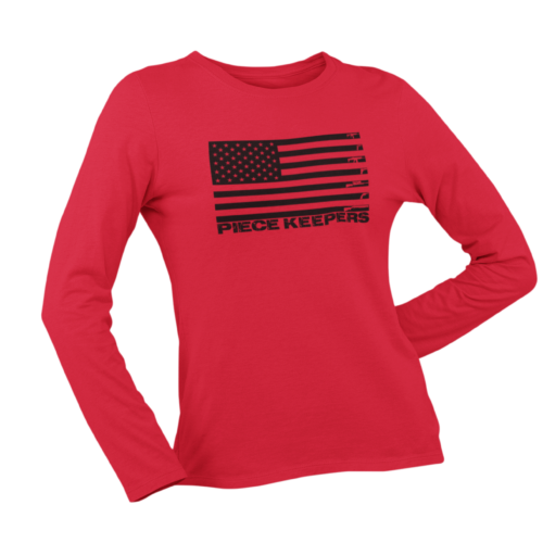 Women's LS Crew - Raw Flag