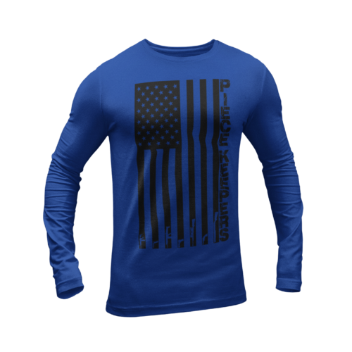 Men's LS Crew - Vertical Flag