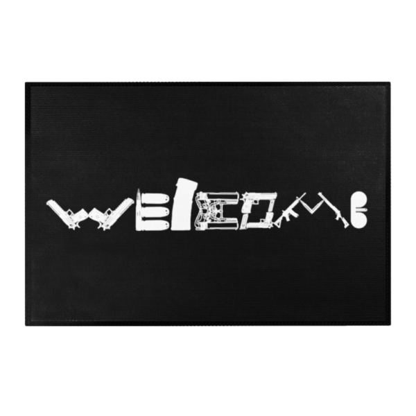 WELCOME BLACK RUG