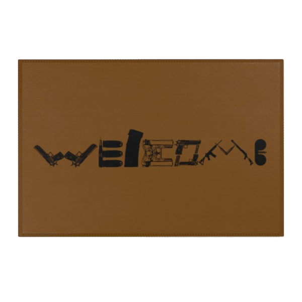 WELCOME BROWN RUG
